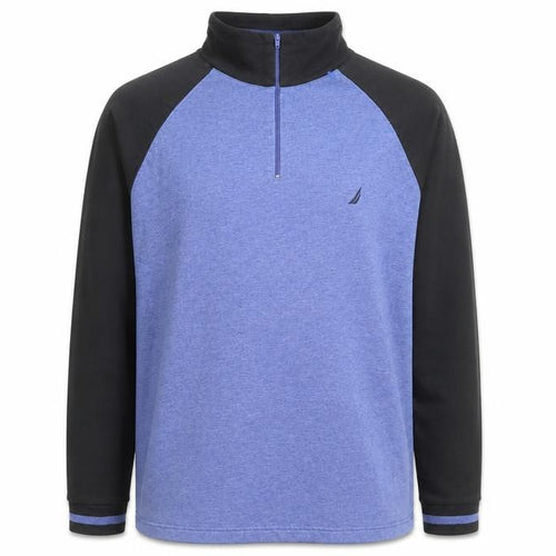 Nautica Men's Blue 1/2 Zip Sweatshirt M Long Sleeve High Neck