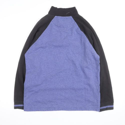 Nautica Men's Blue 1/2 Zip Sweatshirt M Long Sleeve High Neck