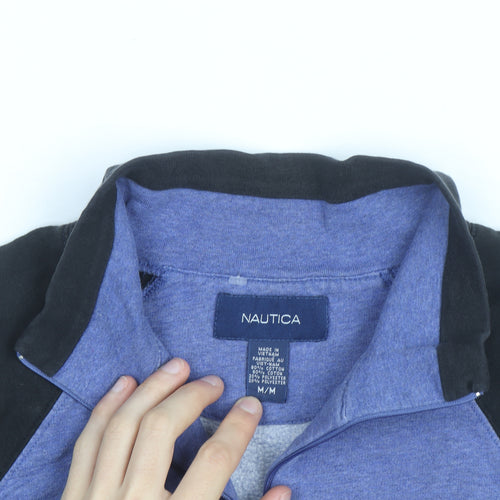 Nautica Men's Blue 1/2 Zip Sweatshirt M Long Sleeve High Neck