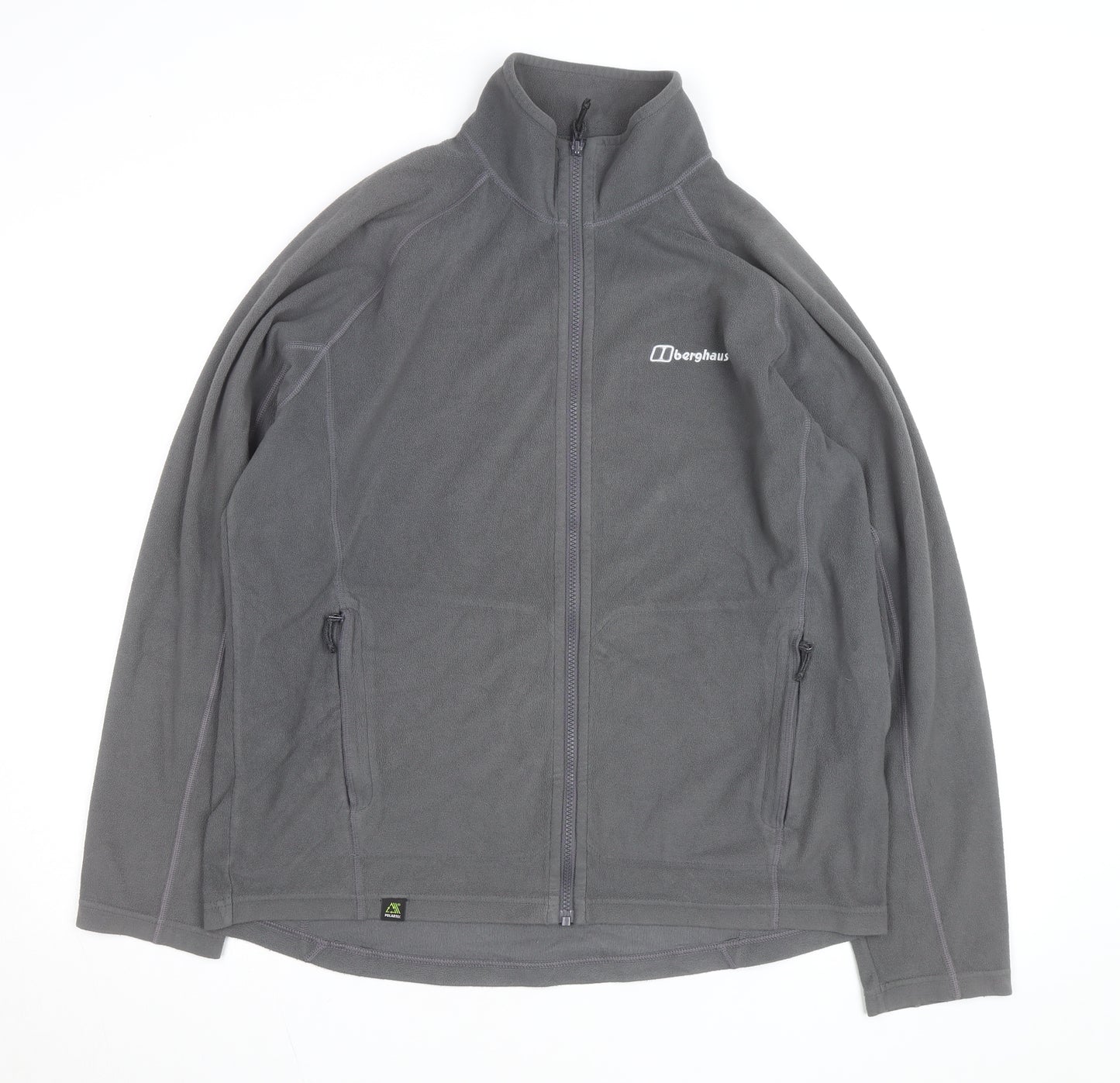 Berghaus Men's Grey Fleece Full Zip Active Jacket Size L