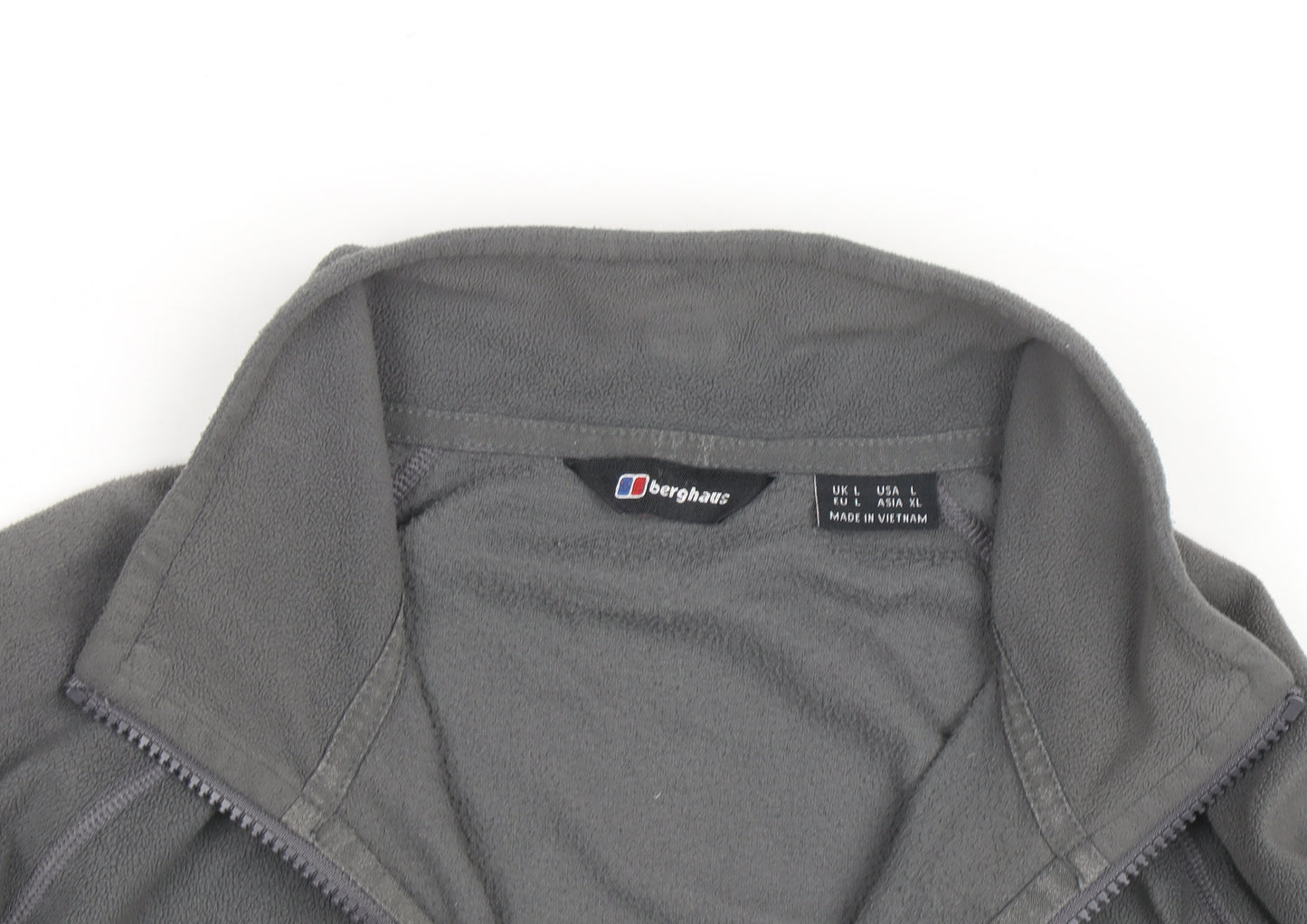 Berghaus Men's Grey Fleece Full Zip Active Jacket Size L