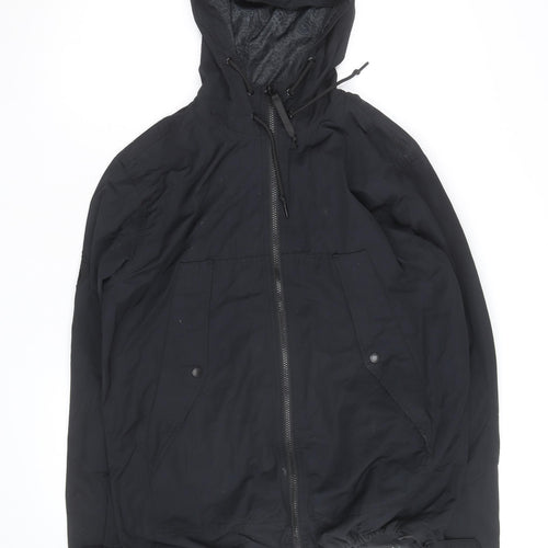Pretty Green Men's Black Hooded Windbreaker Jacket Size M
