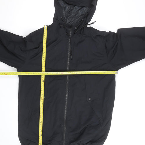 Pretty Green Men's Black Hooded Windbreaker Jacket Size M