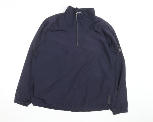 Cutter & Buck Men's Blue M WindTec 1/4 Zip Windbreaker Jacket