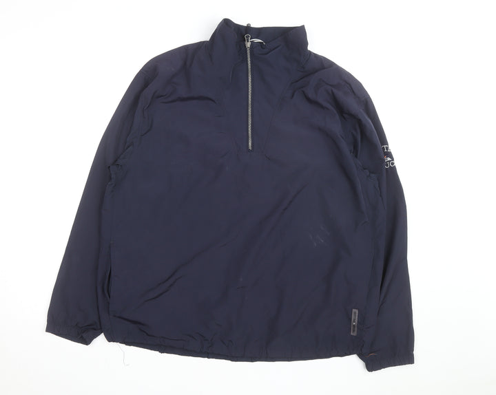 Cutter & Buck Men's Blue M WindTec 1/4 Zip Windbreaker Jacket