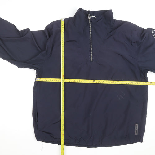 Cutter & Buck Men's Blue M WindTec 1/4 Zip Windbreaker Jacket
