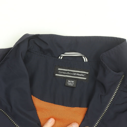 Cutter & Buck Men's Blue M WindTec 1/4 Zip Windbreaker Jacket