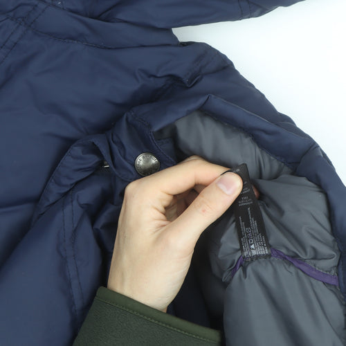 St. George by Duffer Men's Blue Medium Puffer Jacket Hooded Winter Coat
