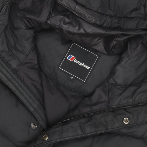 Berghaus Women's Black Size 16 Quilted Down Hooded Puffer Jacket