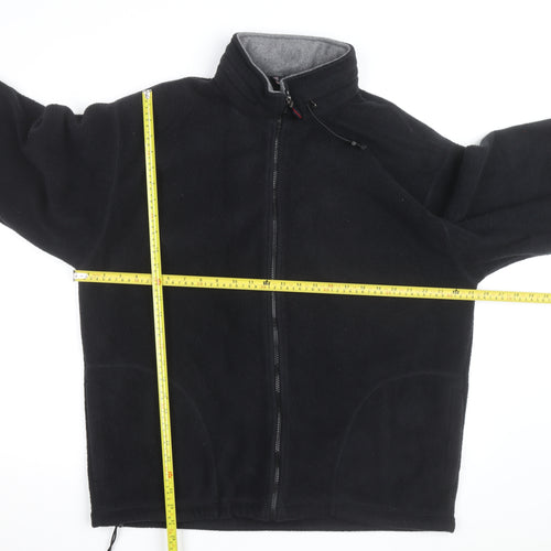 Marks and Spencer Men's Black Fleece Full Zip Jacket Size L