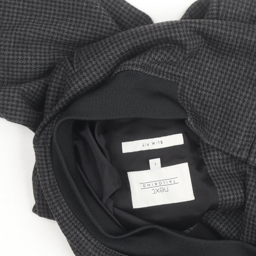 Next Tailoring Mens Grey Houndstooth Slim Fit Bomber Jacket L