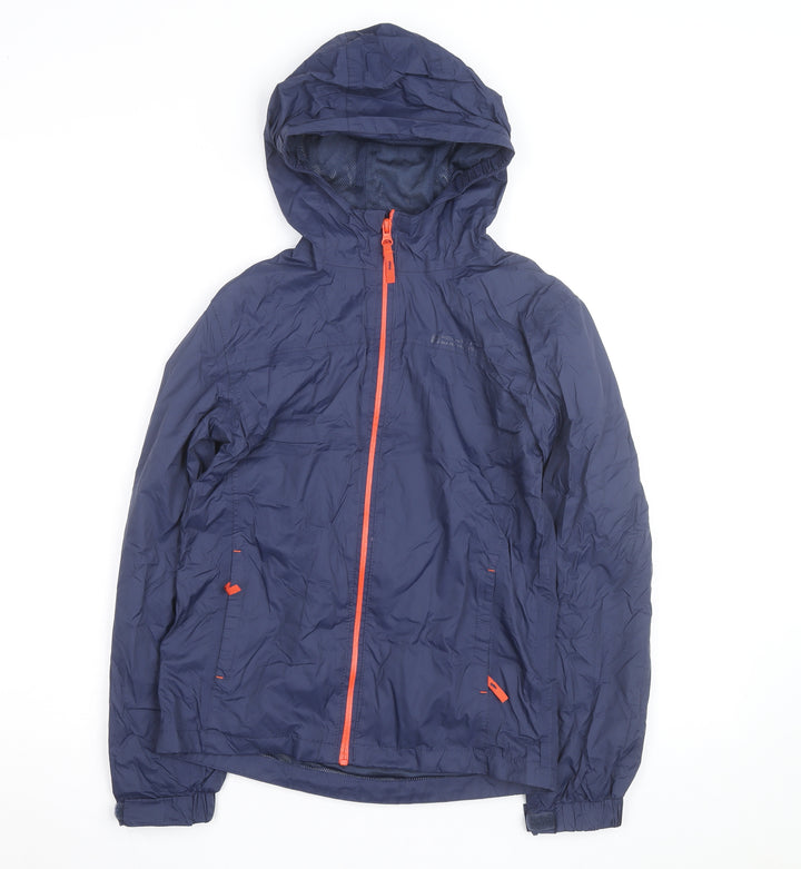 Mountain Warehouse Boys Blue Hooded Windbreaker Jacket 11-12 Years Water Resistant