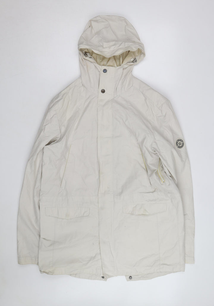 Norse Projects Men's Beige Hooded Parka Jacket Size L
