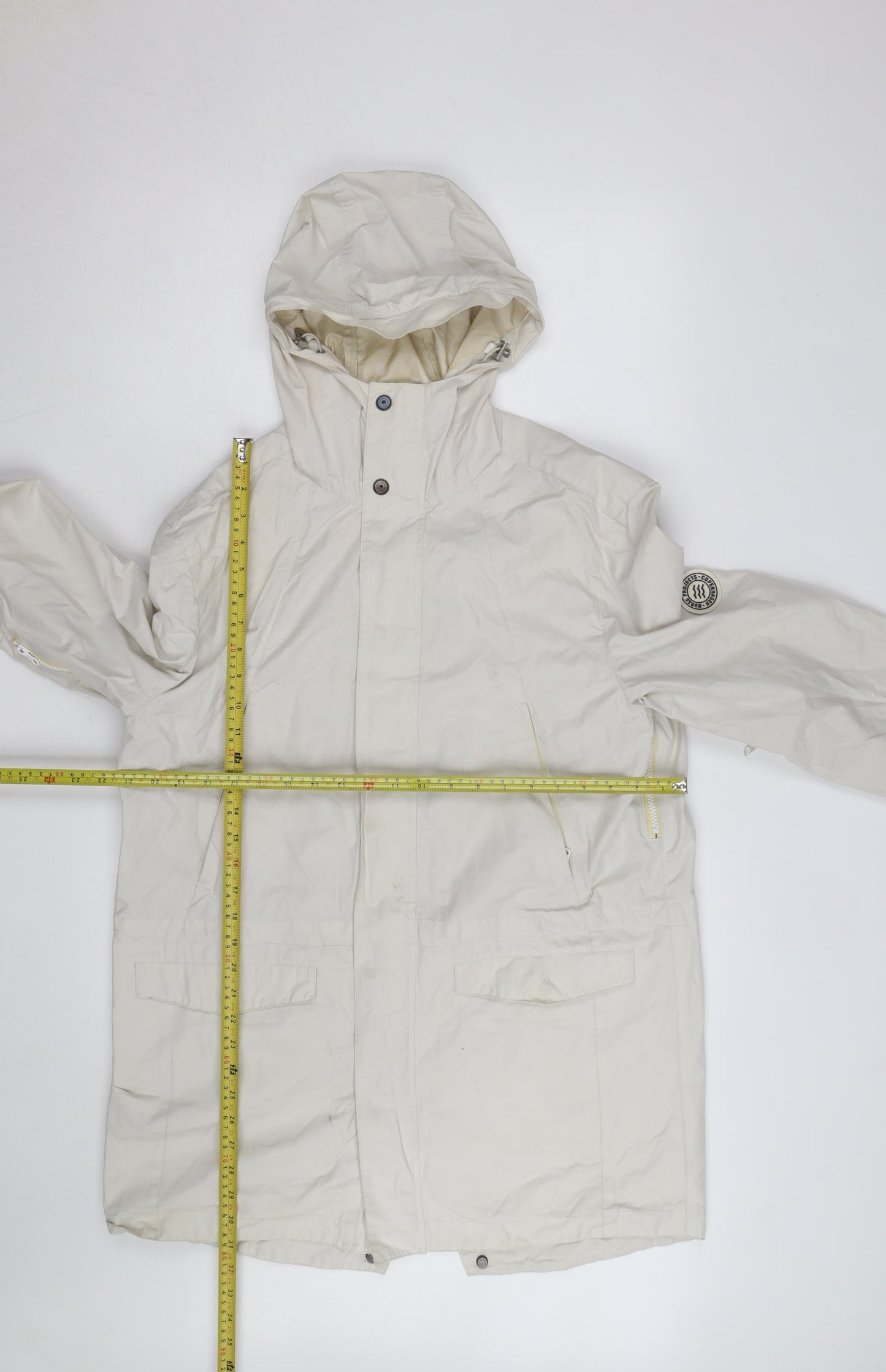 Norse Projects Men's Beige Hooded Parka Jacket Size L