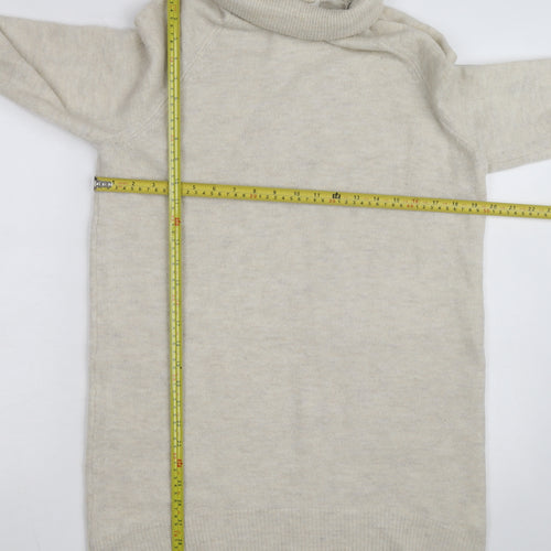 H&M Women’s Beige Wool Alpaca Roll Neck Jumper XS