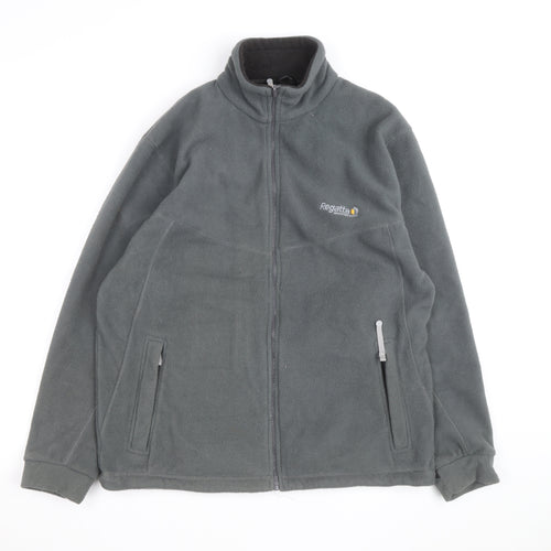 Regatta Men's Grey Fleece Jacket L Full Zip Outdoor Hiking Warm