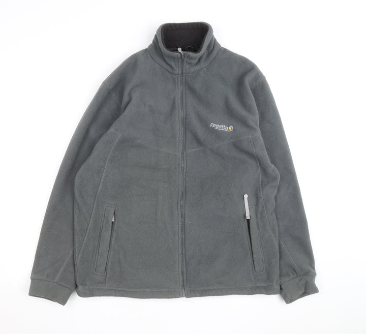 Regatta Men's Grey Fleece Jacket L Full Zip Outdoor Hiking Warm