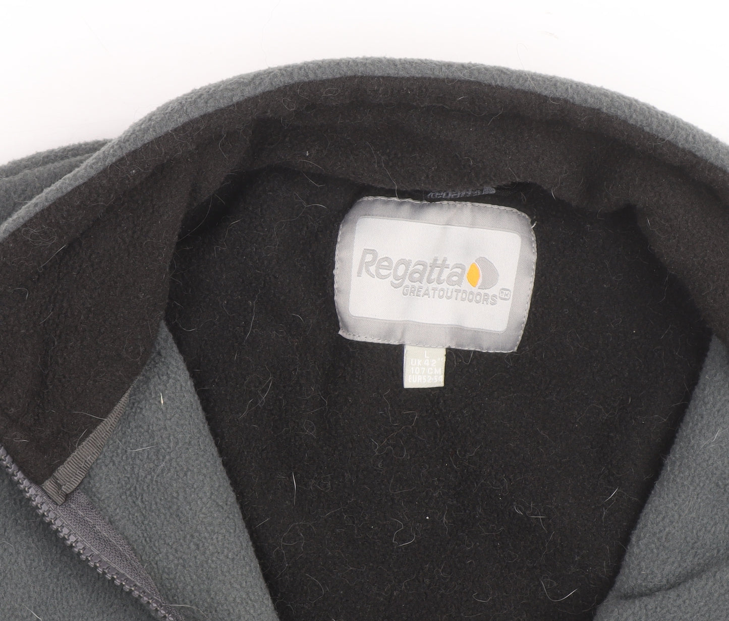 Regatta Men's Grey Fleece Jacket L Full Zip Outdoor Hiking Warm