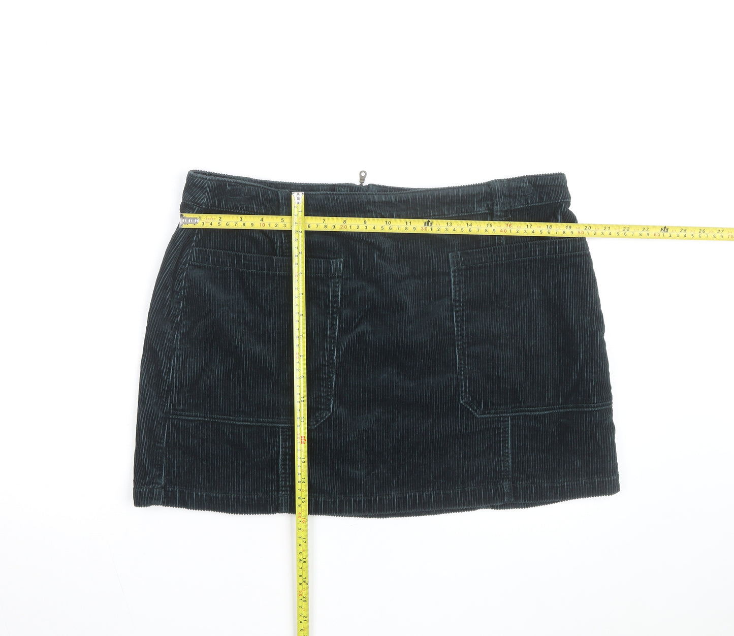 Marks and Spencer Women Blue Corduroy Short Skirt Size 18