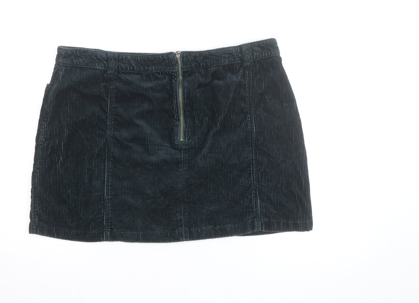 Marks and Spencer Women Blue Corduroy Short Skirt Size 18