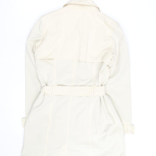 PEP Women’s Ivory Cotton Belted Trench Coat Size S