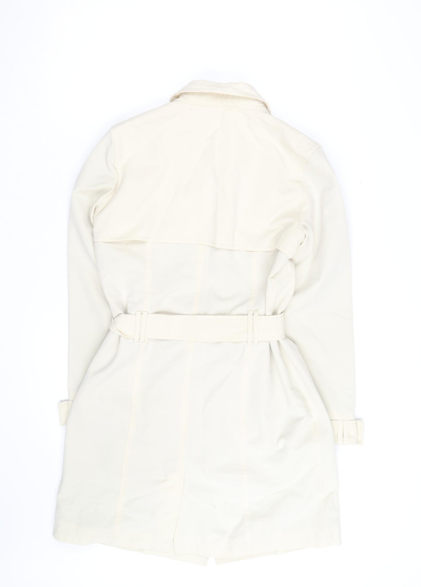 PEP Women’s Ivory Cotton Belted Trench Coat Size S