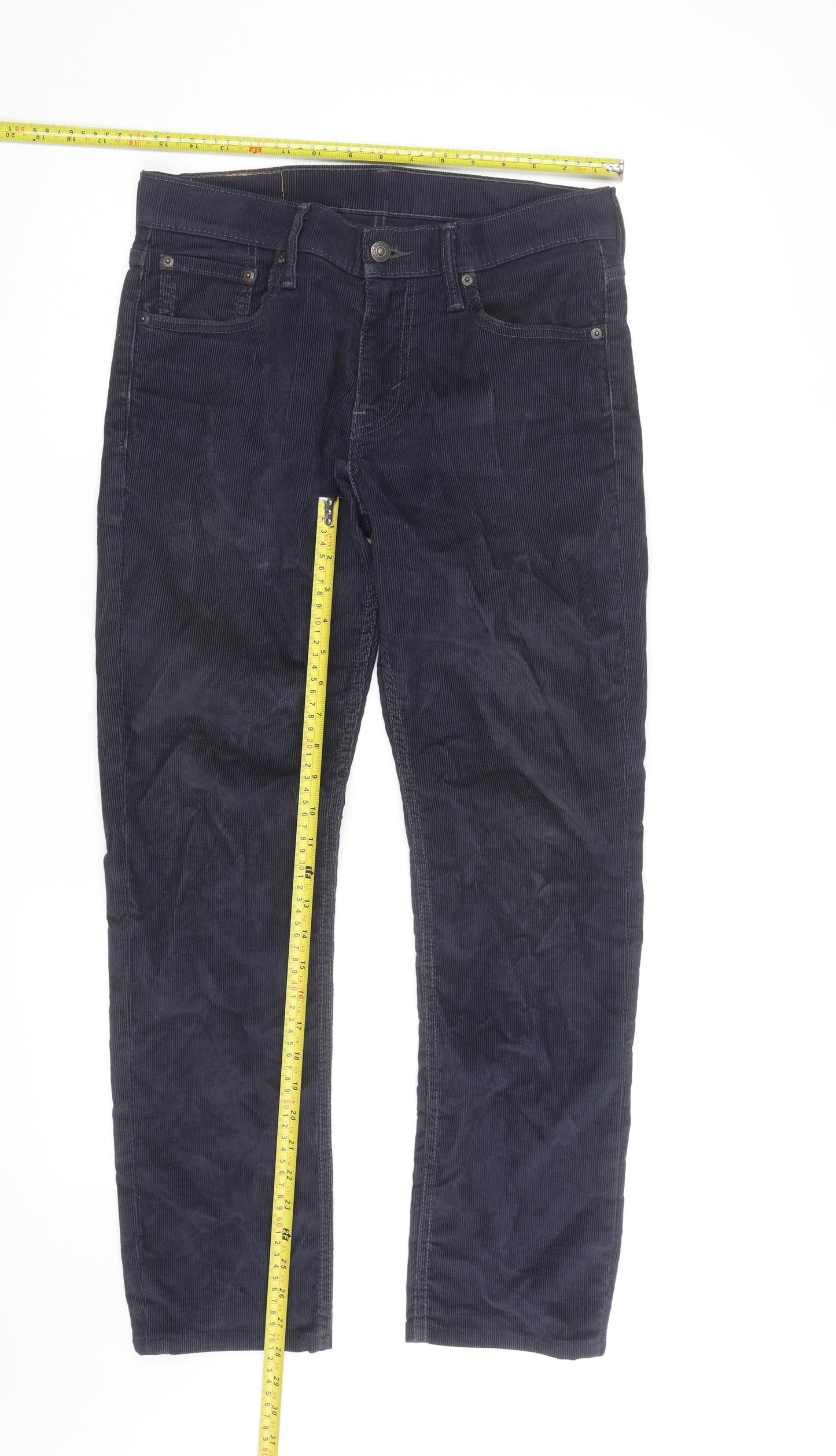 Levi's Men's Blue Corduroy 511 Slim Fit Trousers W29 L32
