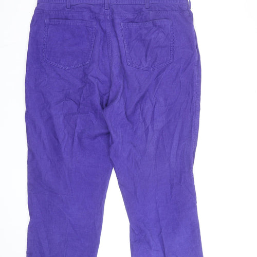 Crombie Men's Purple Corduroy Trousers 38R Regular Fit
