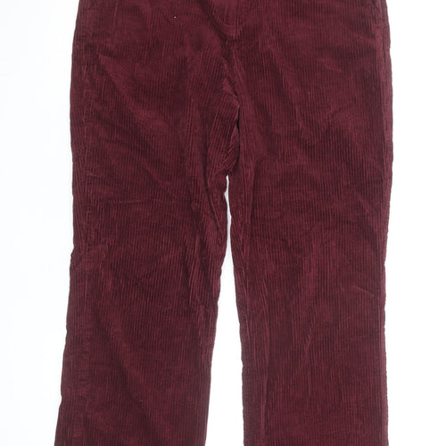 Seasalt Cornwall Womens Burgundy Corduroy Trousers UK 12 Regular