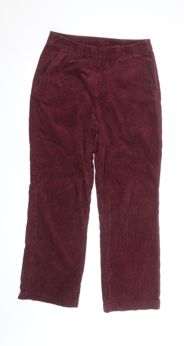 Seasalt Cornwall Womens Burgundy Corduroy Trousers UK 12 Regular