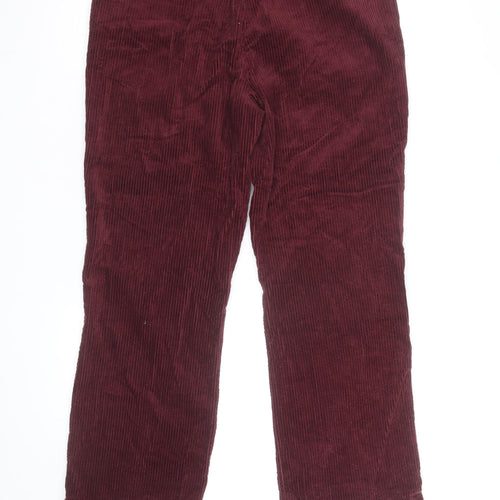 Seasalt Cornwall Womens Burgundy Corduroy Trousers UK 12 Regular