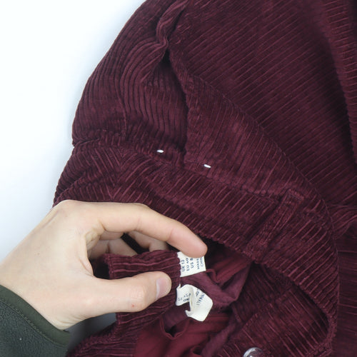Seasalt Cornwall Womens Burgundy Corduroy Trousers UK 12 Regular