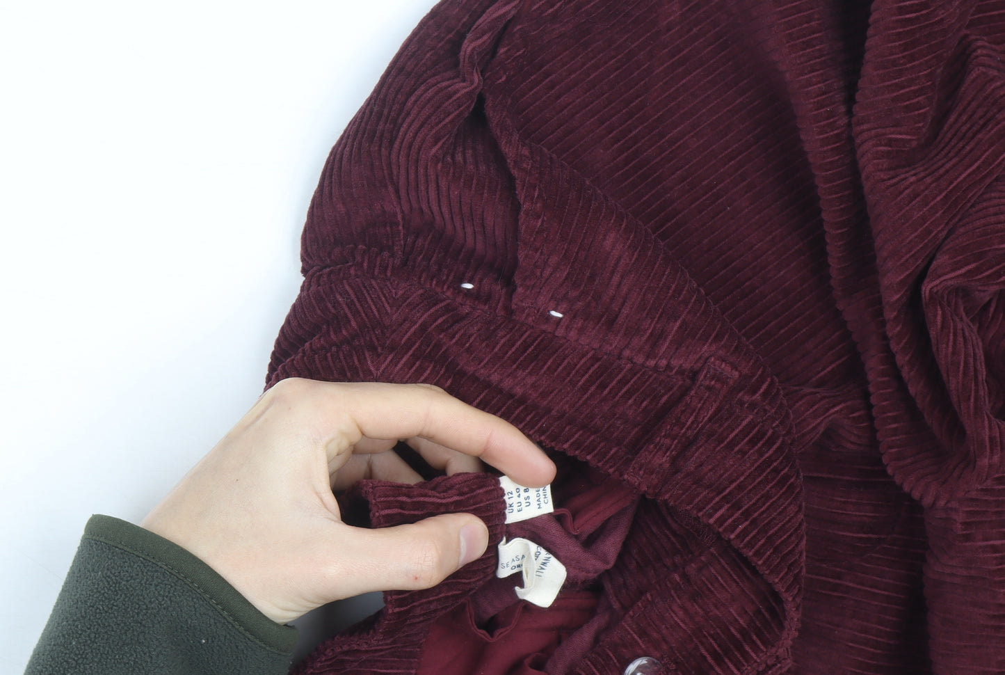 Seasalt Cornwall Womens Burgundy Corduroy Trousers UK 12 Regular