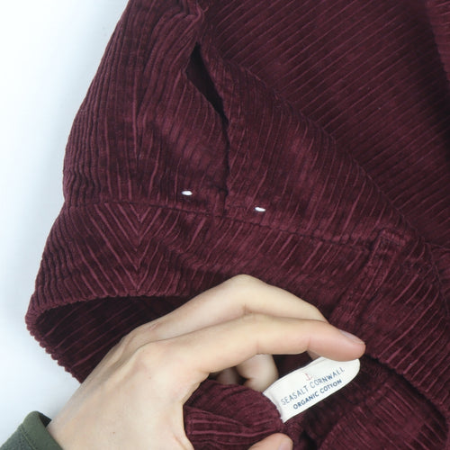 Seasalt Cornwall Womens Burgundy Corduroy Trousers UK 12 Regular