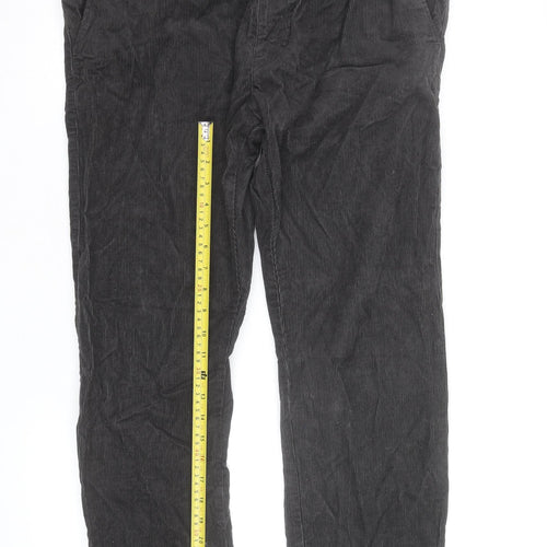 55 DSL Men's Black Corduroy Chino Trousers Size 34 Regular Fit