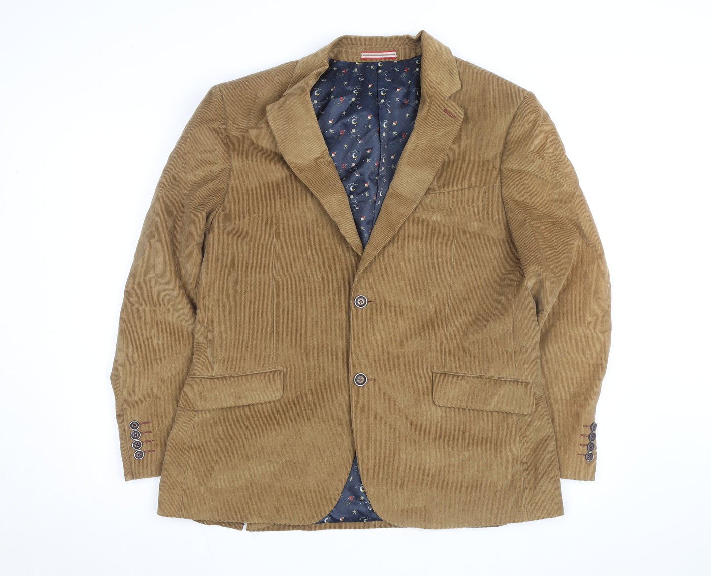 Alec W. G. Hall Men's Brown Corduroy Blazer Size 42 Classic Fit