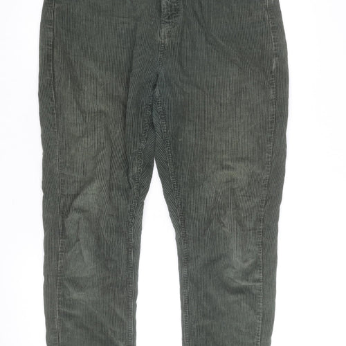 Topshop Men Green Corduroy Slim Fit Chino Trousers W32 L28