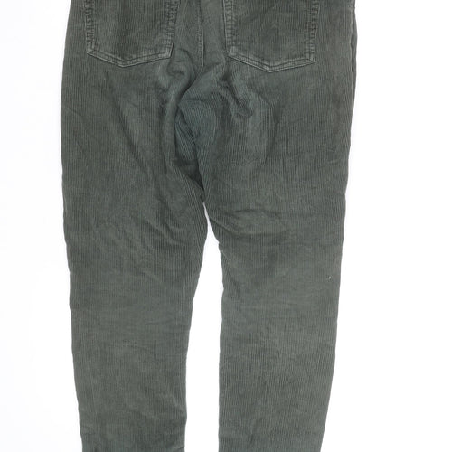 Topshop Men Green Corduroy Slim Fit Chino Trousers W32 L28