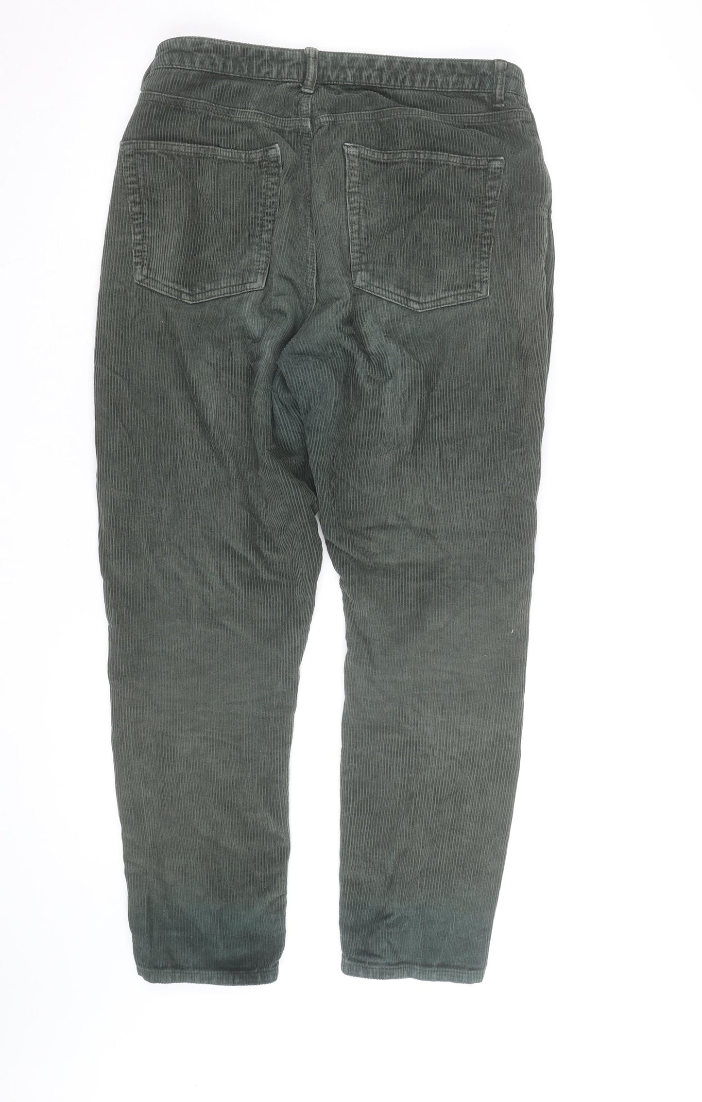 Topshop Men Green Corduroy Slim Fit Chino Trousers W32 L28