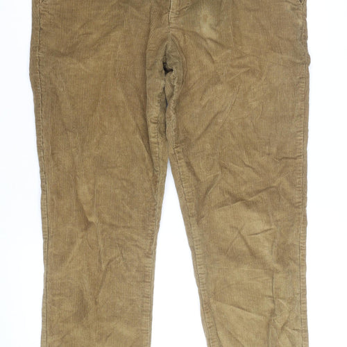 Farah Men's Brown Corduroy Chino Trousers Size 34R