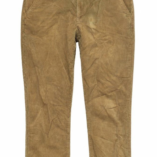 Farah Men's Brown Corduroy Chino Trousers Size 34R