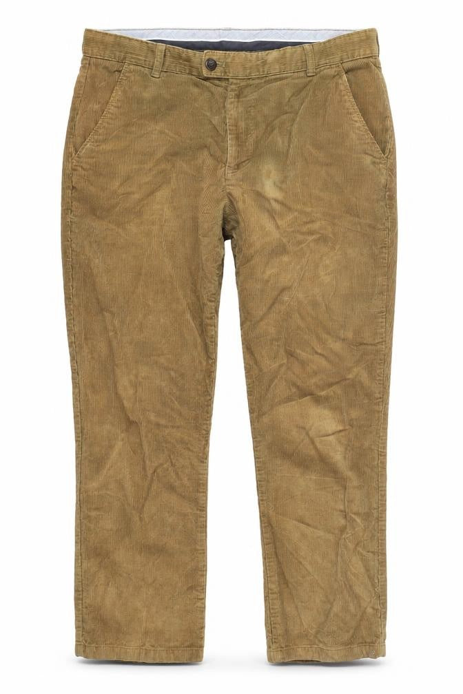 Farah Men's Brown Corduroy Chino Trousers Size 34R