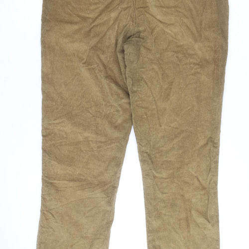 Farah Men's Brown Corduroy Chino Trousers Size 34R