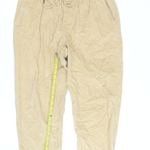 Huffer Men's Beige Corduroy Jogger Trousers 2XL Relaxed Fit