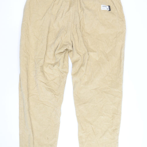 Huffer Men's Beige Corduroy Jogger Trousers 2XL Relaxed Fit