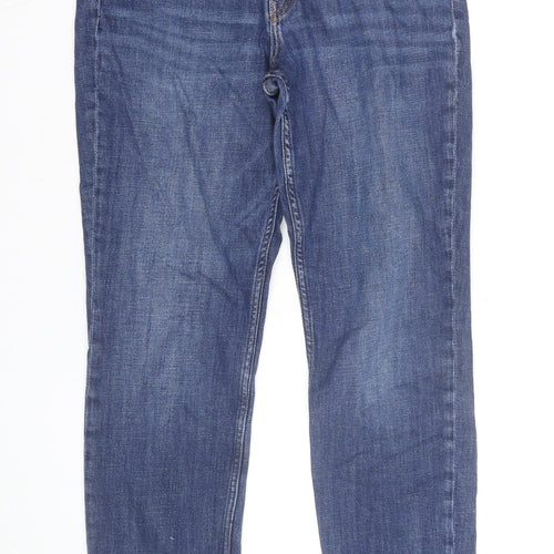 H&M Women Blue Size 12 Boyfriend Regular Fit Jeans