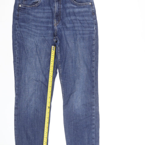 H&M Women Blue Size 12 Boyfriend Regular Fit Jeans