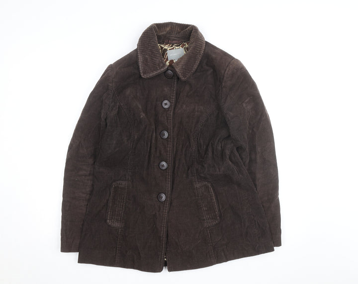 Marks and Spencer Per Una Women Brown Corduroy Jacket Size 14