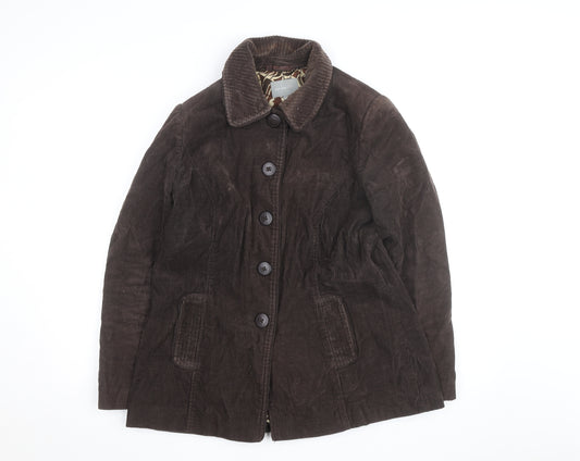Marks and Spencer Per Una Women Brown Corduroy Jacket Size 14