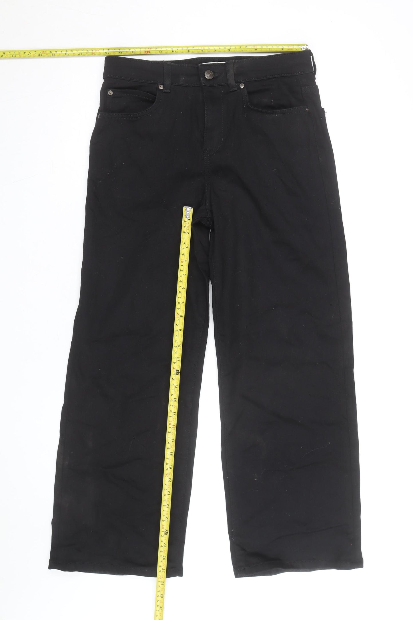 Marks and Spencer Womens Black Size 12 Straight Jeans